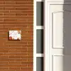 Abstract oranje - Klassiek Naambord Rechthoek middel -sfeer3-rechthoek-S