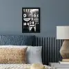 Schilderij - Figuren - Zwart - Abstract fotolijst zwart zonder passe partout klein -sfeer3