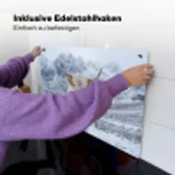Schotse Hooglander - Sneeuw - Bergen - Winter Inductie beschemer met haakjes klein -ky-ophangen-de