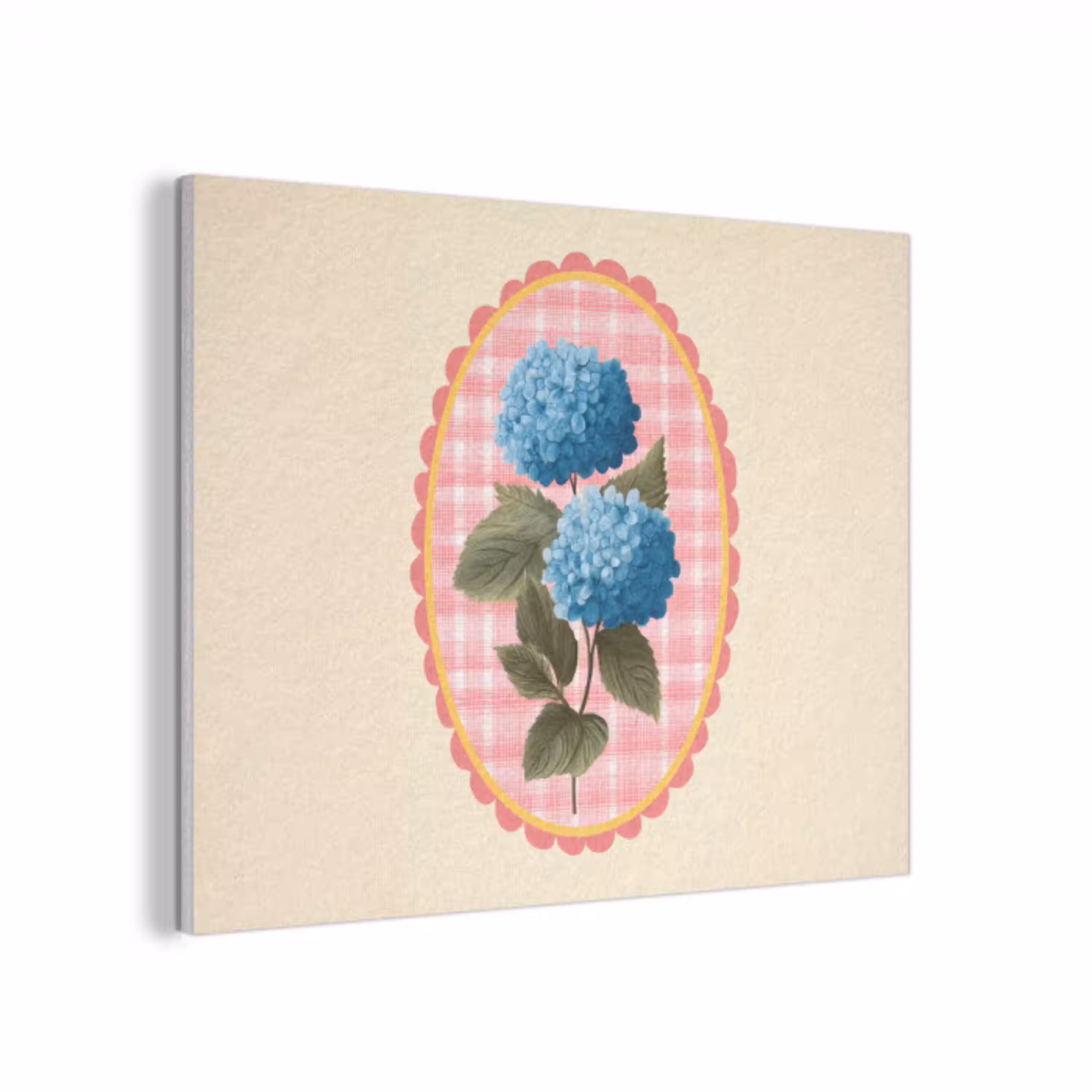 Bloemen - Blauw - Lijst - Bladeren PET vilt klein -3d