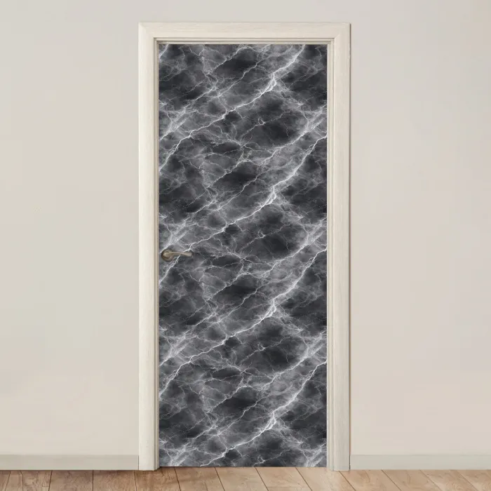 Donkergrijs - Bliksem - Marmer deurposter klein 289 -3d_beige