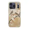 Vogels - Bloesemtak - Bloemen - Oranje Telefoonhoesje iPhone 17 Pro klein -3d