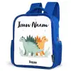Dinos - Dieren - Sterren Kinderrugzak - Blauw middel -schuin