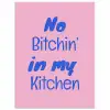 Quote - Blauw - Lettertype - Keuken poster papier klein -3d