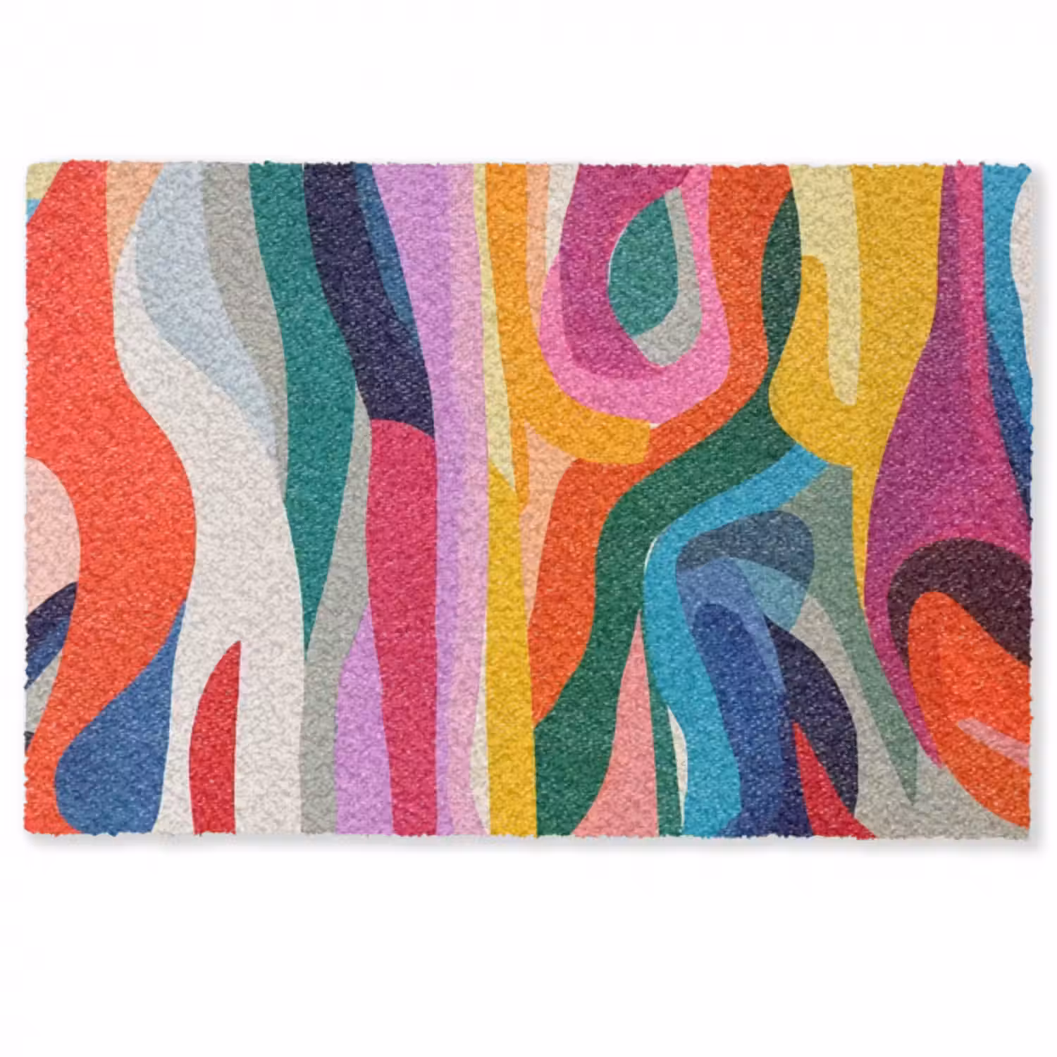 Fußmatte - Abstrakt - Bunt - Wellen - Linien