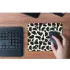 Dierenpatroon - Vlekken - Zwart - Wit muismat rubber klein 262 -toetsenbord