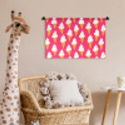Softijs - Horentje - Roze Wandkleed katoen klein 269 -wsfeer5_kind