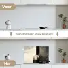 Vormen - Modern - Zwart keuken achterwand spatscherm klein -voor_na_NL