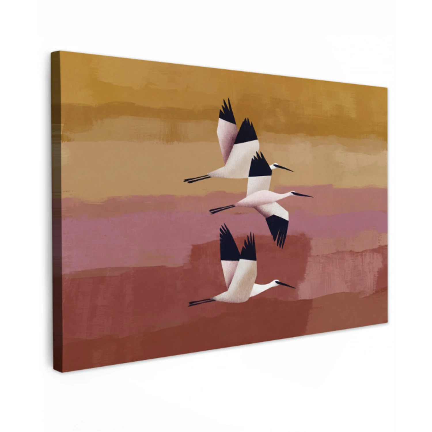 Vogels - Snavel - Abstract Tuinposter op houten frame 2 cm dik klein -3d