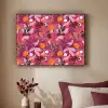 Zomer - Vlinder - Donker - Roze Textielframe zwart klein 947 -sfeer1