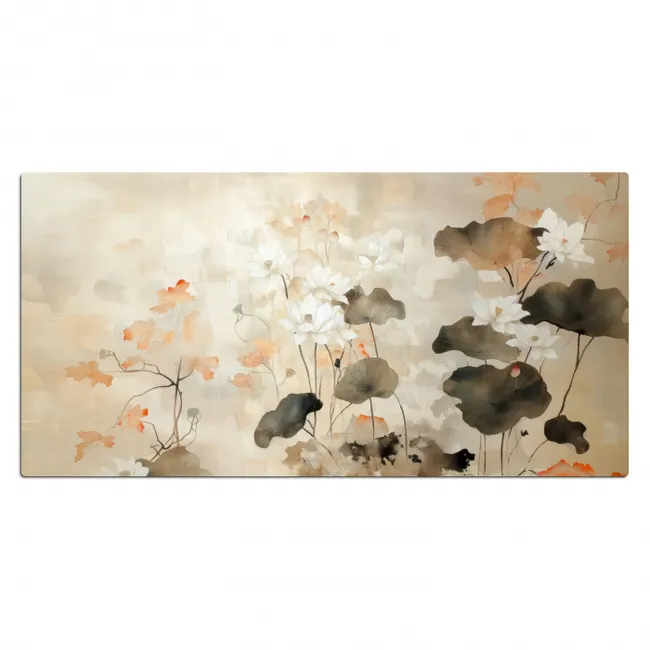 Bureau onderlegger - Bloemen - Japandi - Wabi sabi