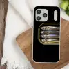 Sardines - Blik - Zwart - Vissen Telefoonhoesje iPhone 17 Pro Max klein -sfeer1