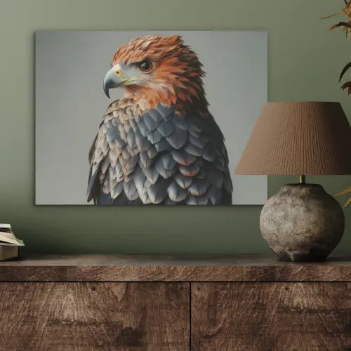 Vogel - Realistisch - Veren - Bruin PET vilt klein -sfeer2