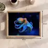 Octopus - Stippen - Blauw - Zee Dienblad Rechthoek middel -USP_Formaat