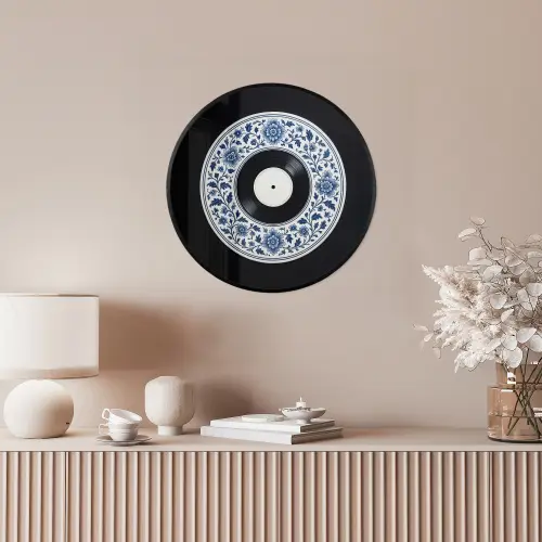 Vinyl - LP - Delfts Blauw - Muziek Fotolijst rond zonder passe partout klein -sfeer3