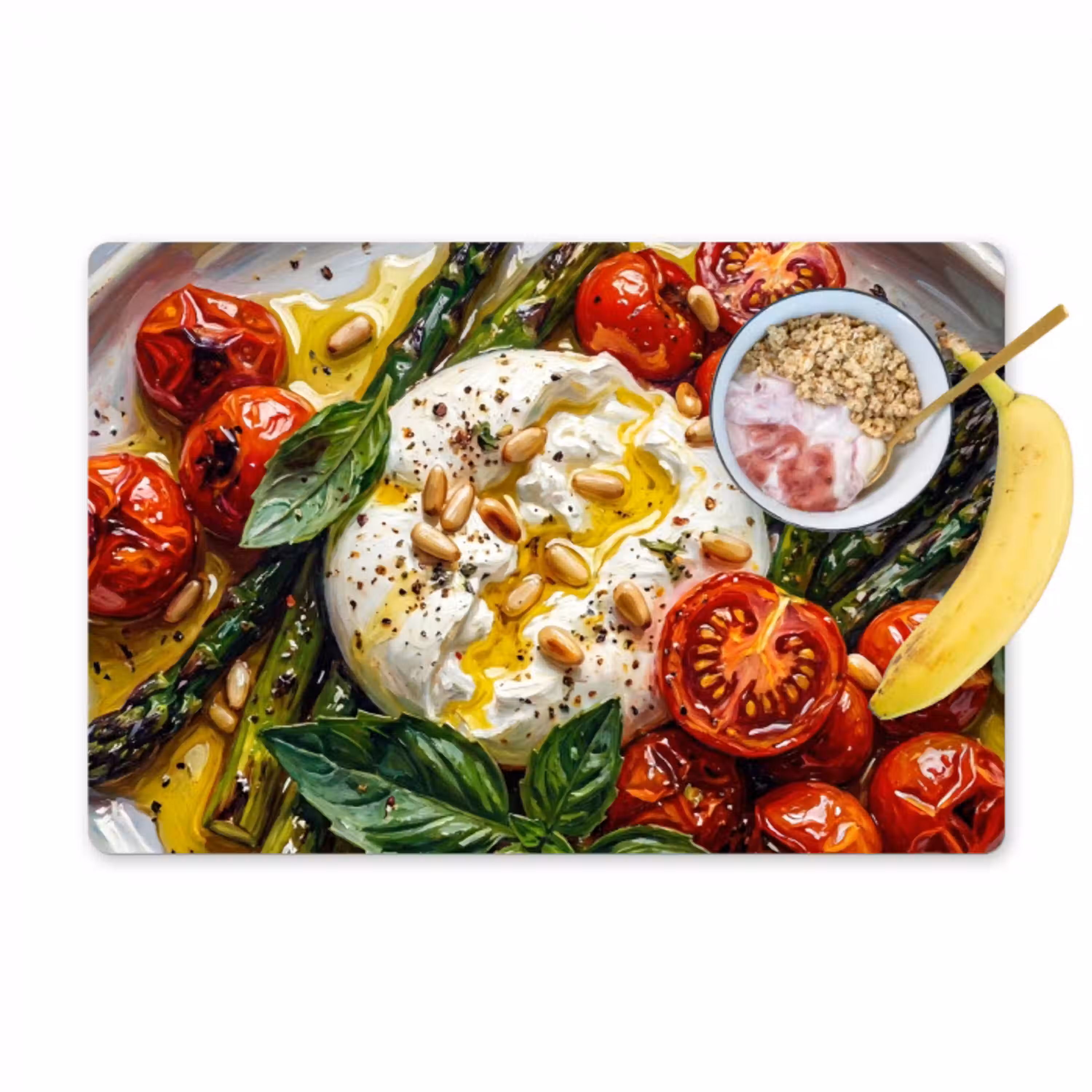 Eten - Groenten - Kaas - Modern - Vers Placemat vinyl groot -zzzproduct_Kitchenyeah-website