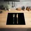 Bestek - Goud - Mes - Vork Inductie beschermer vinyl 3mm middel -sfeer5