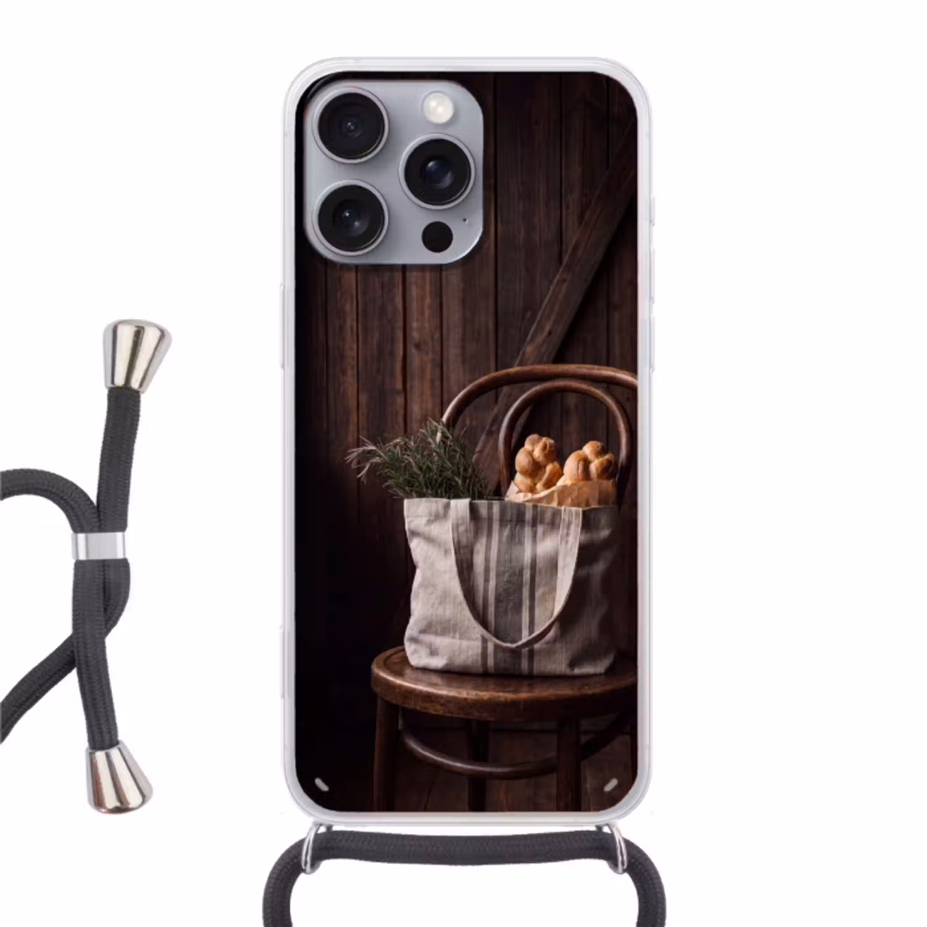 Brood - Kruiden - Eten Hoesje iPhone 16 Pro Max met koord klein -3d