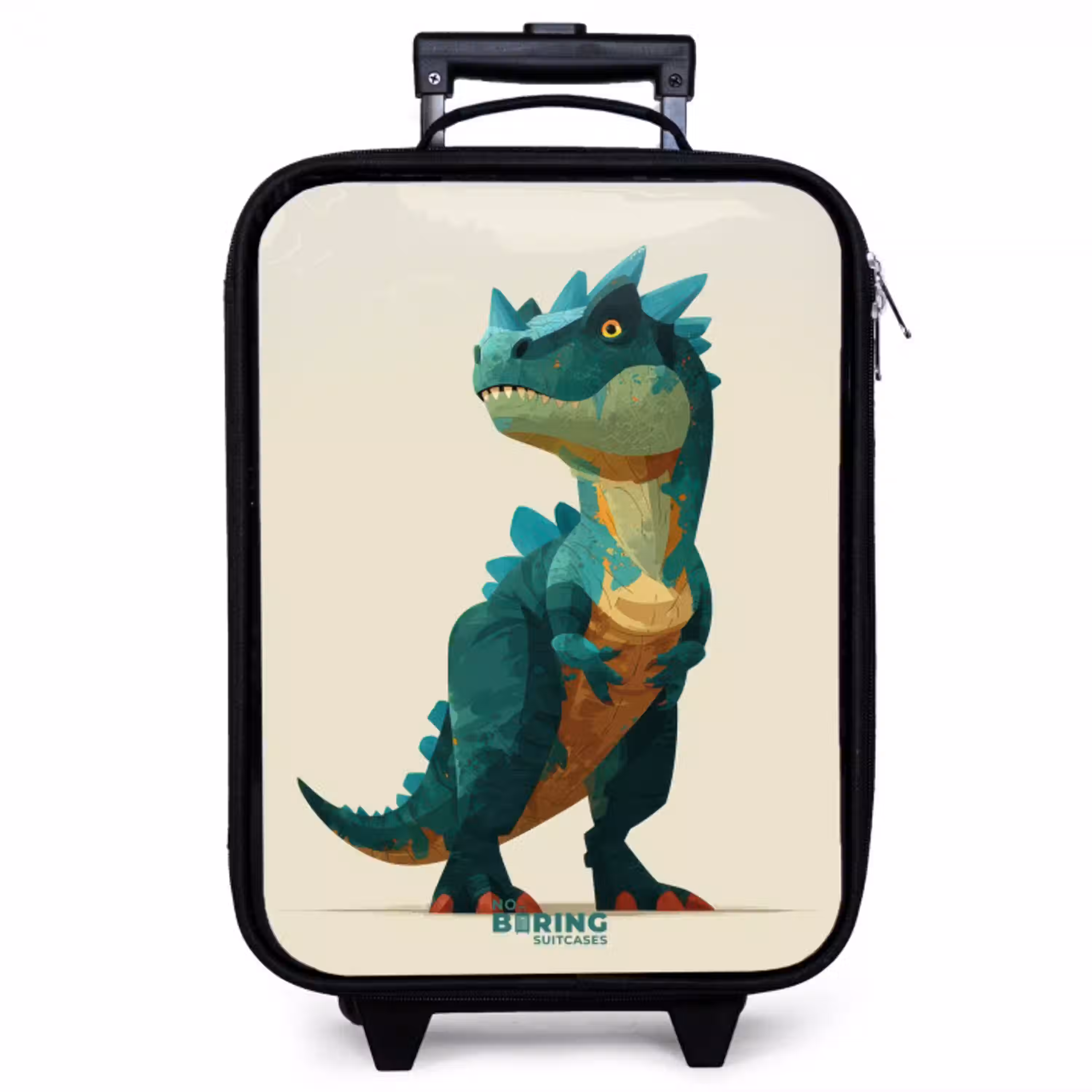 Gehoornde dino met scherpe blik Kinderkoffer - Zwart klein -zzz_website3d