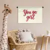 you go girl - Rood - Wit Wandkleed katoen klein -wsfeer5_kind