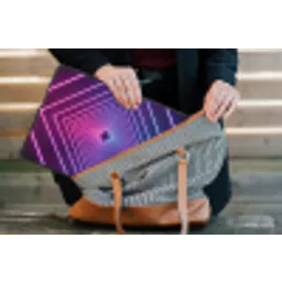 Driedimensionaal - Tunnel - Ruimte laptophoes neopreen klein -tas