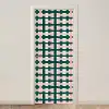 Vlechtpatroon - Groen - Roze - Grafisch deurposter klein 289 -3d_beige