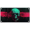 Schedel - Cyberpunk - Neon Rood tuinposter los doek klein -3d