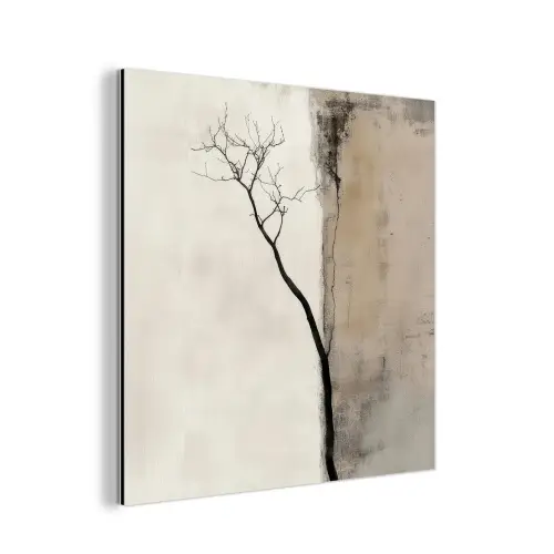 Wabi sabi - Plant - Beige aluminium wit klein -3d
