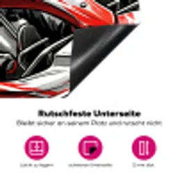 Kart - Coureur - Snelheid - Rood Inductie beschermer vinyl 3mm klein -zzzzzzz-lf-onderkant