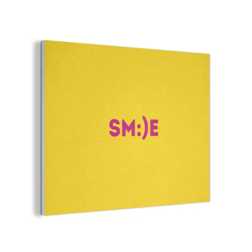 Smile - Roze - Geel PET vilt klein -3d