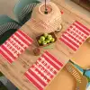 Strepen - Rood - Try again Placemat vinyl groot -zzsfeer5_Kitchenyeah-website