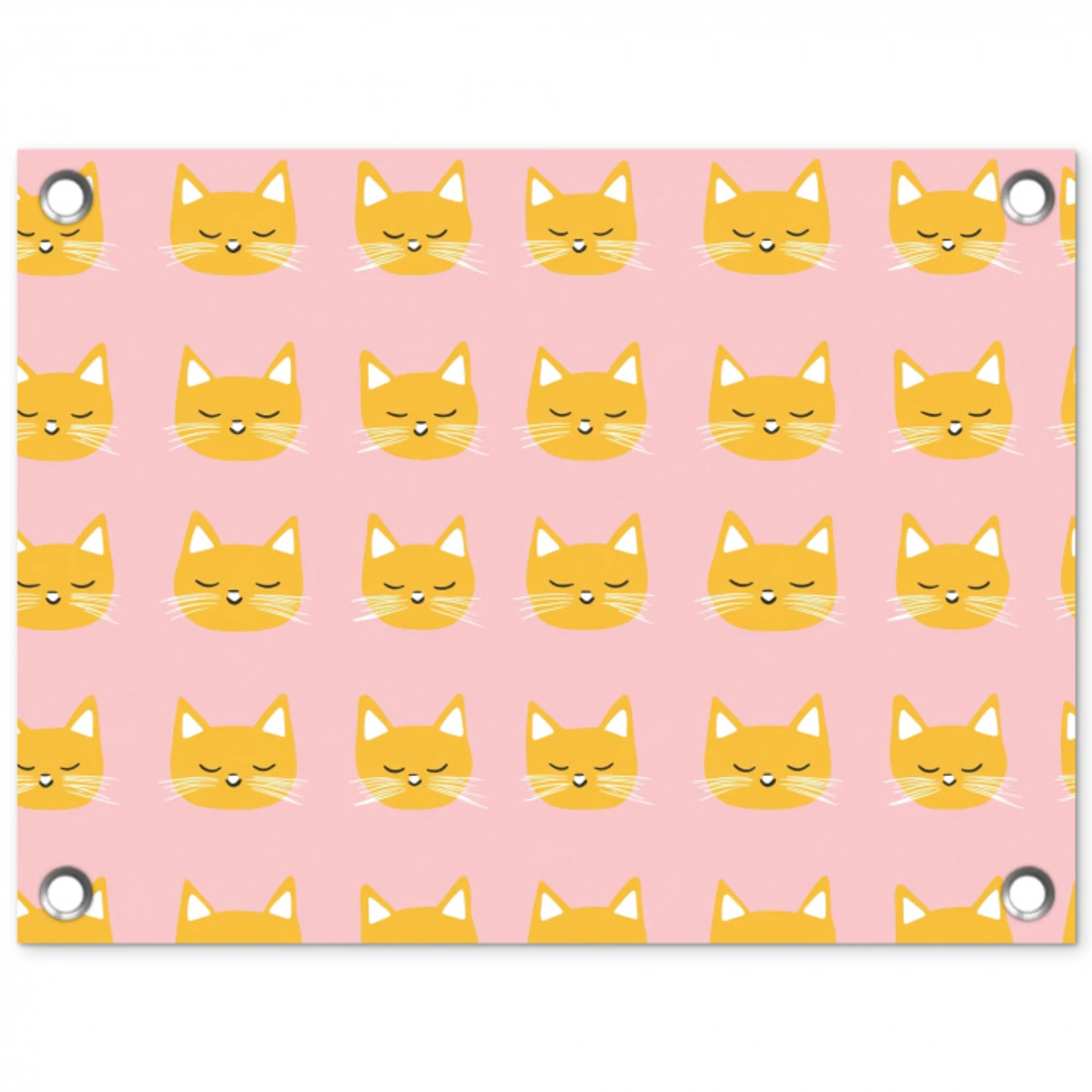 Katten - Patroon - Roze tuinposter los doek klein 239 -3d