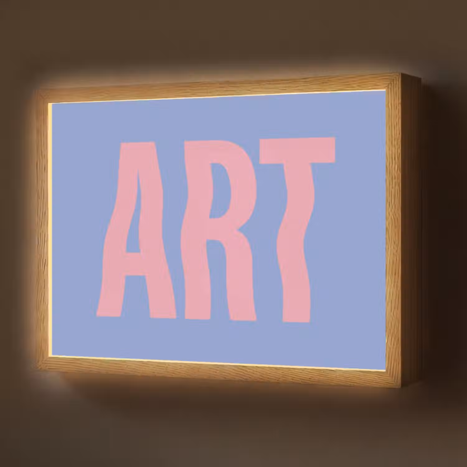 Lightbox - Wandlamp - Art - Roze - Blauw