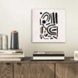 Abstract - Kunst - Vormen - Zwart aluminium wit klein -sfeer1