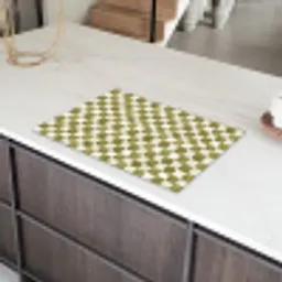 Schaak - Patroon - Groen Inductie beschermer vinyl 3mm klein 276 -sfeer8