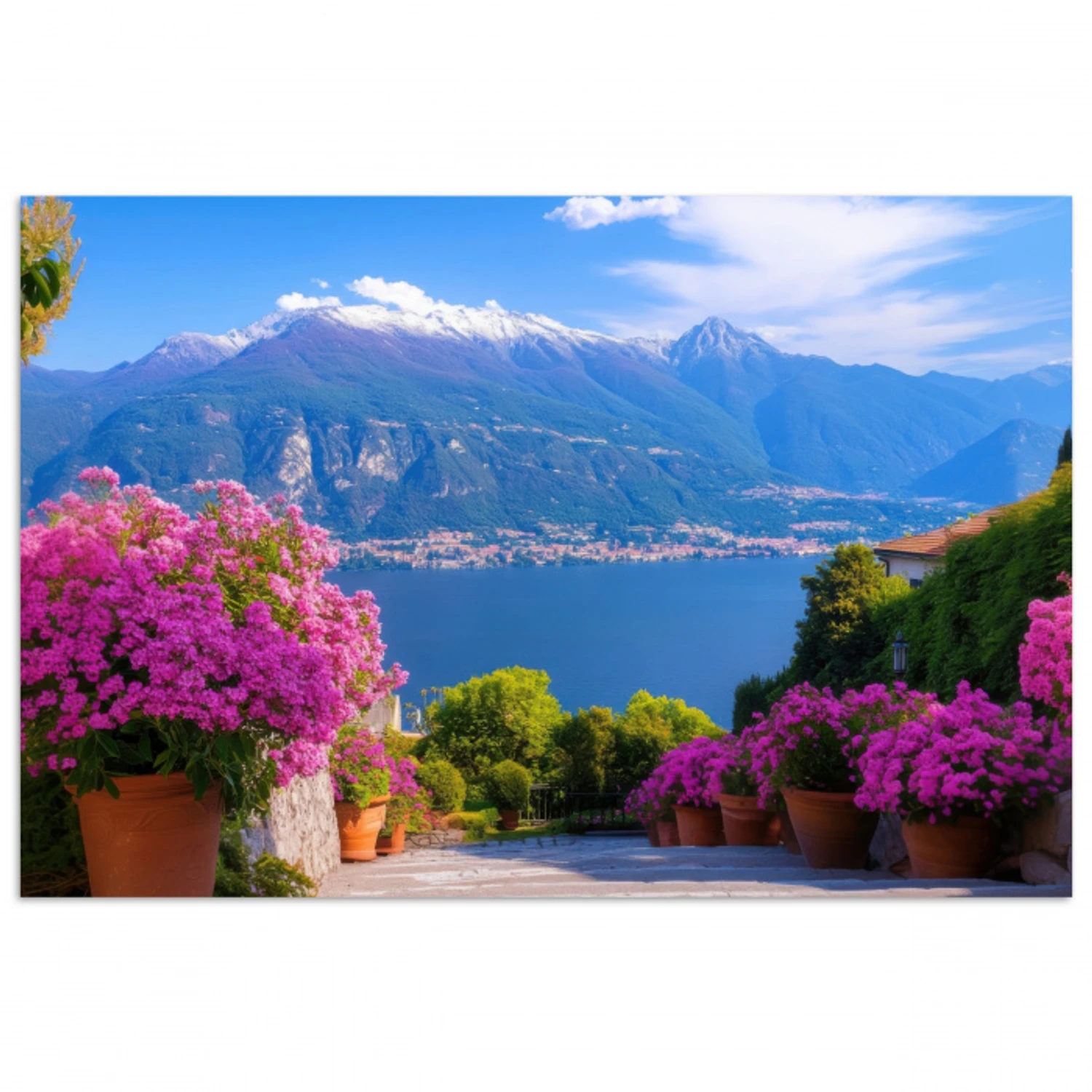 Lake Como - Italië - Landschap poster papier klein -3d