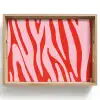 Zebraprint - Roze - Rood - Dierenprint Dienblad Rechthoek middel -z3d_shopping