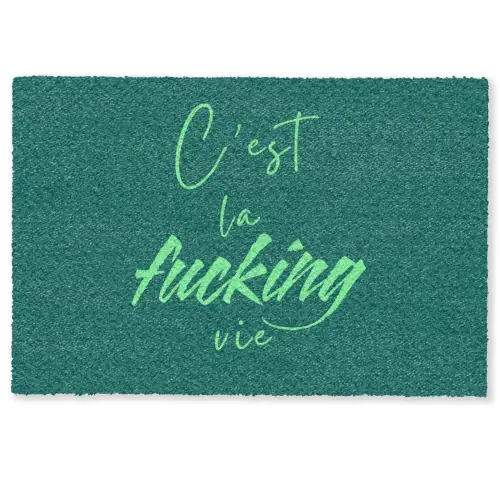 c'est la fucking vie - Groen - Handgeschreven Deurmat klein -zkaufland3d