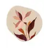 Bloemen - Blaadjes - Minimalistisch - Roze Wandcirkel Organisch Aluminium middel -3d