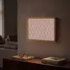 Strak - Patroon - Roze - Donkerblauw Light Box met batterij (Wandlamp) middel 907 -sfeer1