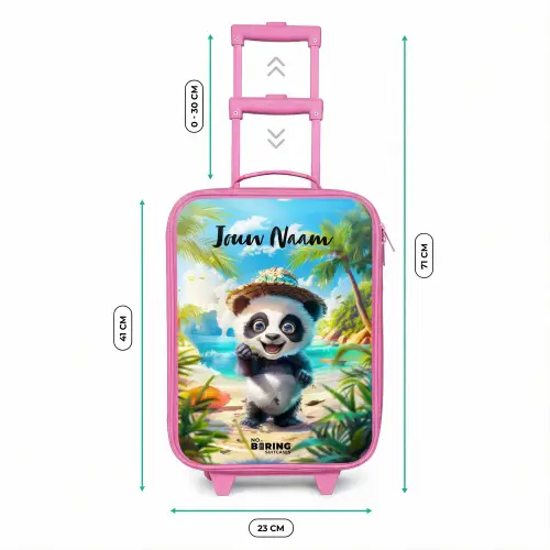 Pablo panda Kinderkoffer - Roze klein -productfoto_formaten