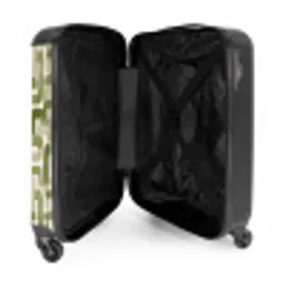 Modern - Grafisch - Groen NBS - Handbagage koffer - Volwassenen Unisex middel -binnenkant