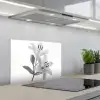 Lelies - Elegant - Zwart - Wit keuken achterwand spatscherm klein -3d_schuin