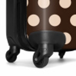 Stippen patroon in verschillende tinten bruin NBS - Handbagage koffer - Unisex middel -wiel