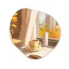 Thee - Boek - Thee - Herfst Wandcirkel Organisch Plexiglas middel -3d