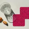 Vloeiend - Verf - Texturen - Rood onderzetter kurk middel 366 -sfeer4