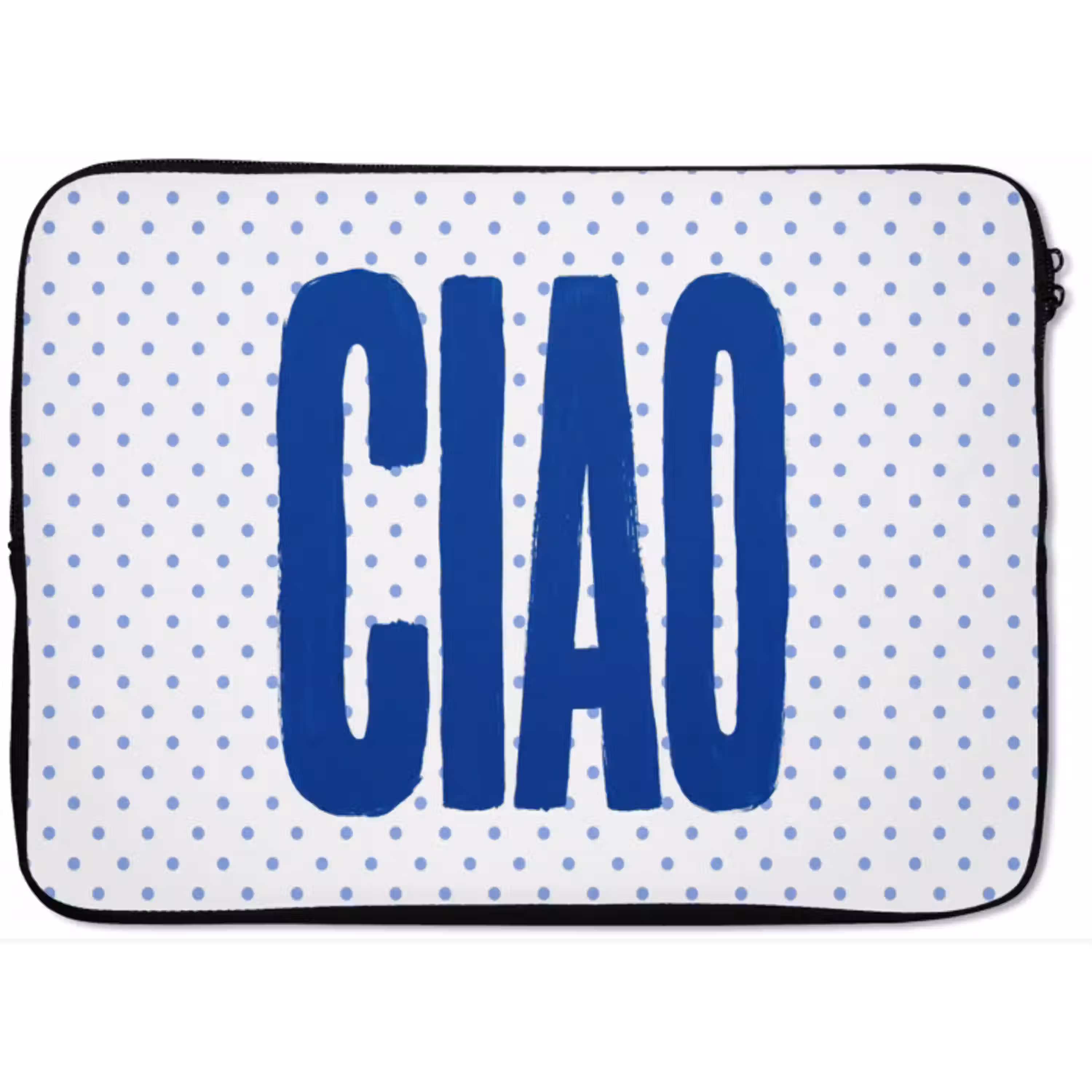 Ciao - Stippen - Roze - Wit laptophoes neopreen klein -zkaufland3dotto