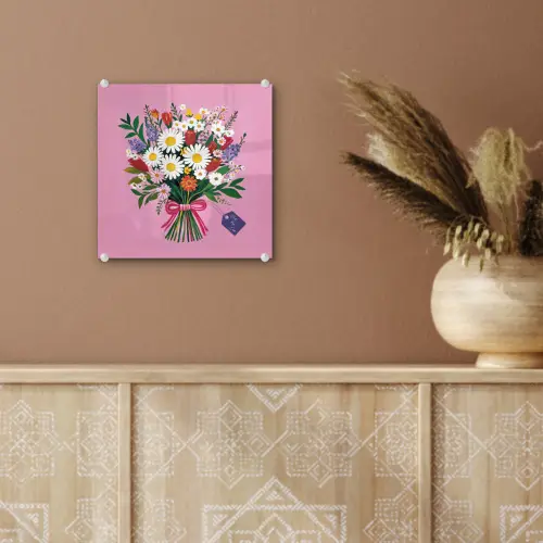 Bloemen - Quote - Kaartje - Kleurrijk plexiglas 5mm klein -sfeer5
