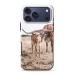 Texas Longhorn - Kalf - Weide - Dieren Toughcase MagSafe Apple iPhone 17 Pro Max klein -3d