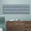 Blauw - Retro - Patroon - Hartjes canvas 2cm klein 828 -sfeer4